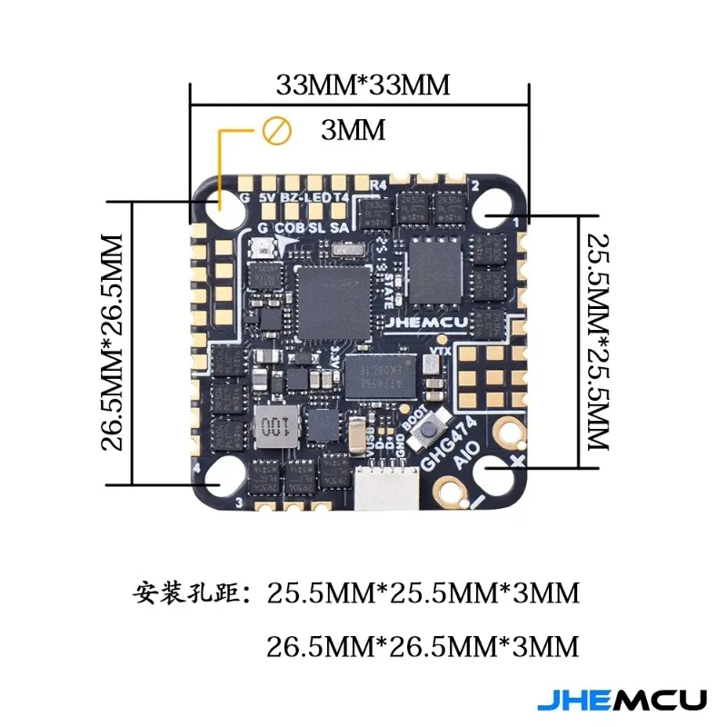 Полетный контроллер JHEMCU GHG – обзор и цена Betaflight Fc F4